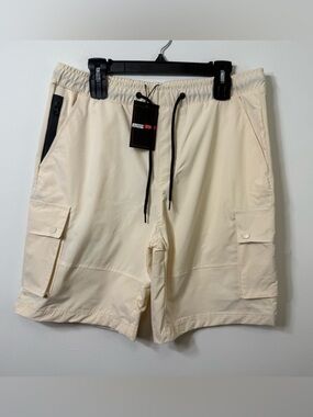 NWT Jump Start Cream Cargo Techwear Shorts Medium Utility Gorpcore Athleisure